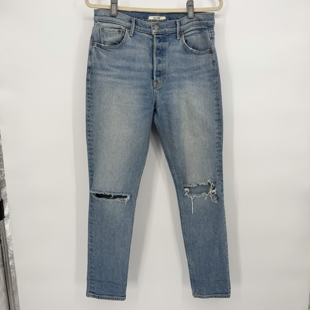 GRLFRND Sz 30 Karolina Distressed High‎ Waisted Skinny Jeans Button Front - Picture 2 of 9